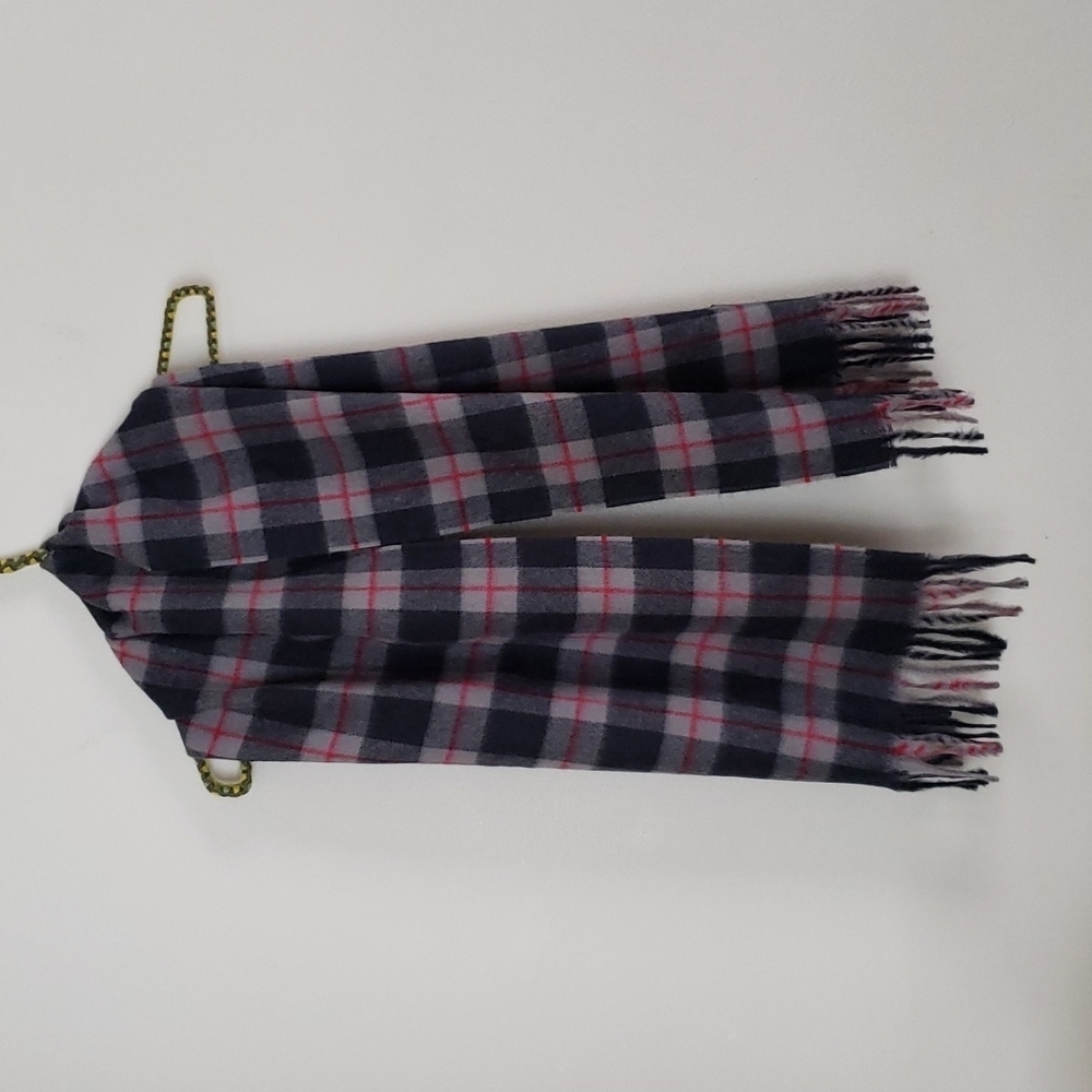Christian Dior 61468 plaid fringe scarf. Winter accessories, cozy, cl…